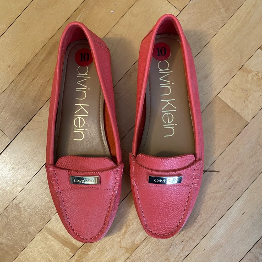 Red Calvin Klein Loafers